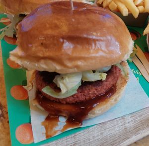 Barbecue burger at Vedang - green burger | Mall of Berlin in Berlin