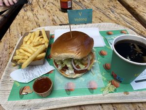 Mary Jane CBD burger  at Vedang - green burger | Mall of Berlin in Berlin