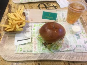 Beyond Burger im Menü.  at Vedang - green burger | Mall of Berlin in Berlin