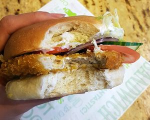 Chicken Burger at Vedang - green burger | Mall of Berlin in Berlin