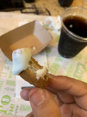 The nuggets are so good, amazing texture and amazing taste.  at Vedang - green burger | Mall of Berlin in Berlin