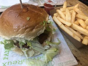 basic hamburger at Vedang - green burger | Mall of Berlin in Berlin