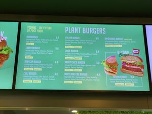 Burger menu  at Vedang - green burger | Mall of Berlin in Berlin
