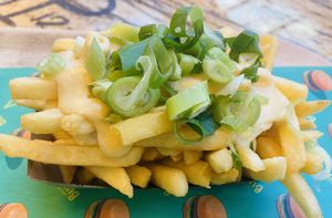 Vegan cheese fries  at Vedang - green burger | Mall of Berlin in Berlin