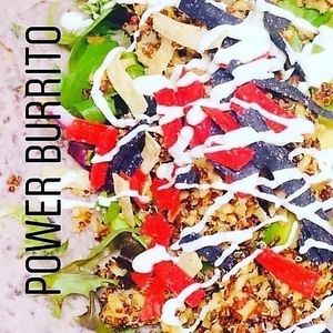 Get that added plant base protein with this fully loaded power wrap!  at Juicy's Wellness Cafe in Murfreesboro