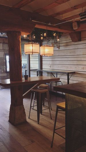 Different spaces to take a sit at Bar Hola Flora in Burgos