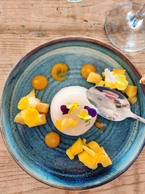 Coconut pannacotta  at Beach House in Lyme Regis