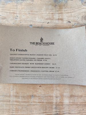 Pannacotta and orange dessert both confirmed to be vegan. at Beach House in Lyme Regis