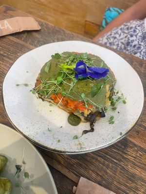 Vegan lasagna at Casa Graviola in Vitoria