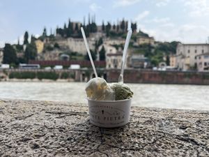   at Gelateria Ponte Pietra in Verona