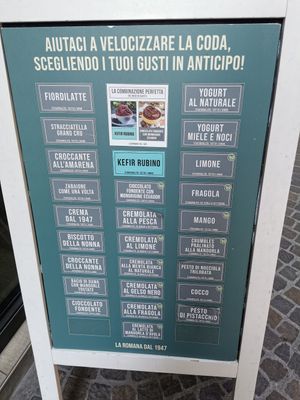 12 vegan flavours (August 2022) at Gelateria La Romana in Salo