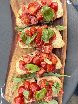 bruschetta tomate  at Marylebone Cafe in Passignano Sul Trasimeno