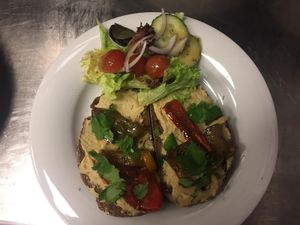 Hummus sandwich! at Café Forum in Maastricht