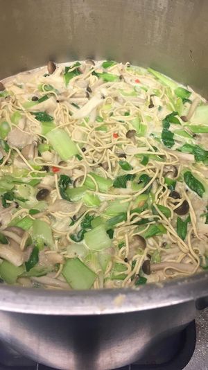 Thai coconut curry soup at Café Forum in Maastricht