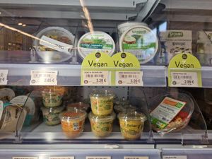 Many vegan cheese specialties at Biomonde in Saint-brevin-les-pins