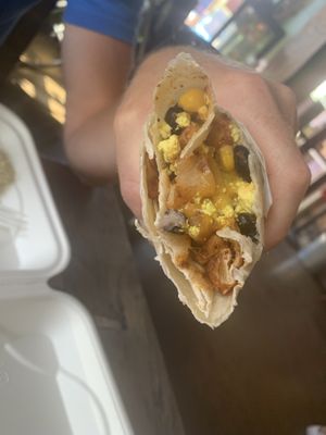 Breakfast burrito   at Peace on Earth in Provo