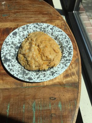 Vegan orange zest scone  at Peace on Earth in Provo