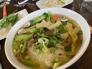 Veggie Pho -before adding the sprouts and Thai basil   at Viet Village in Fort Myers