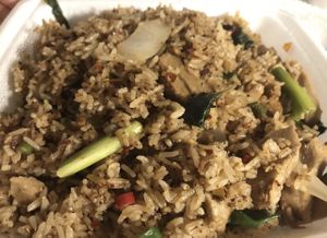 Basil Fried Rice with mock duck   at Taste of Thaiyai in Apple Valley