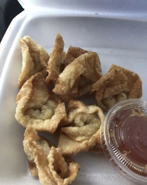 Veggie wontons   at Taste of Thaiyai in Apple Valley