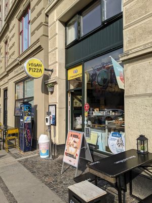 Outside at POW - The Vegan Pizzeria in Copenhagen