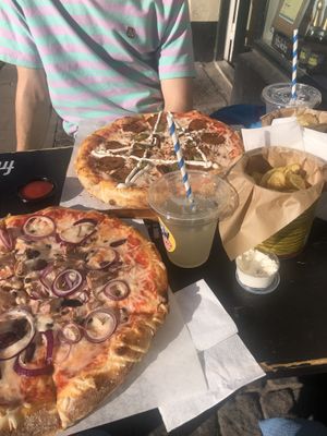 Two combos with the Katla and the El Professor  at POW - The Vegan Pizzeria in Copenhagen