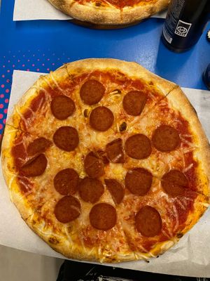 Berlin with pepperoni at POW - The Vegan Pizzeria in Copenhagen