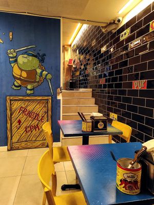 Interior decoration at POW - The Vegan Pizzeria in Copenhagen