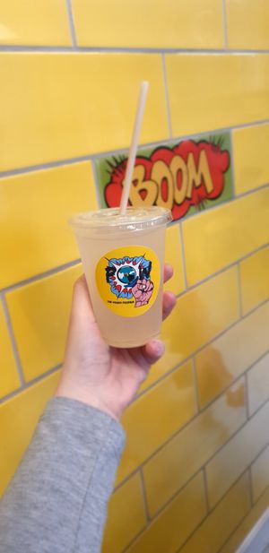 Homemade lemonde at POW - The Vegan Pizzeria in Copenhagen