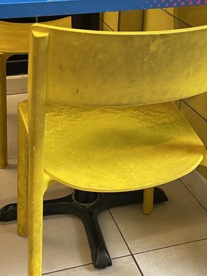 Dirty chairs  at POW - The Vegan Pizzeria in Copenhagen