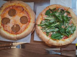 Delicious pizza at POW - The Vegan Pizzeria in Copenhagen