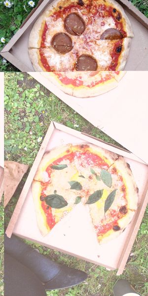 Berlin top Tokyo bottom(I recommend Tokyo) at POW - The Vegan Pizzeria in Copenhagen