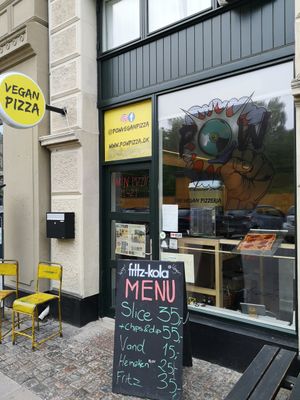 Outside at POW - The Vegan Pizzeria in Copenhagen