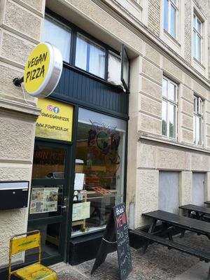 Outside at POW - The Vegan Pizzeria in Copenhagen