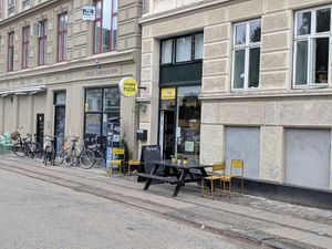 Outside at POW - The Vegan Pizzeria in Copenhagen