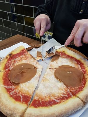 Ham and cheese at POW - The Vegan Pizzeria in Copenhagen