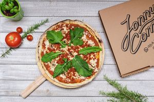 Vegan Pizza at Jonny Como Pizza in Playa Del Carmen