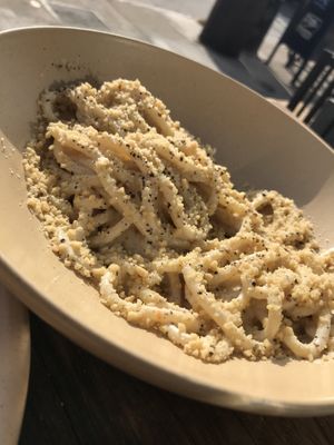 Pasta y Pepe with that black pepper ground fresh so good! at Double Zero in Venice