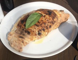 Meatball calzone-yum! at Double Zero in Venice