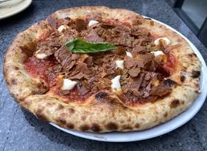 Pepperoni pizza  #Veganuary at Double Zero in Venice