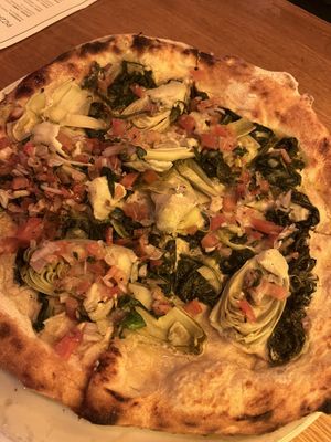 Artichoke pizza  at Double Zero in Venice