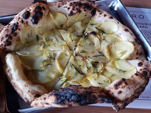 Potato pizza at Double Zero in Venice