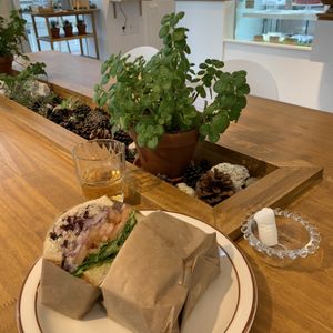 Cranberry sandwich at Veganstory in Cheongju