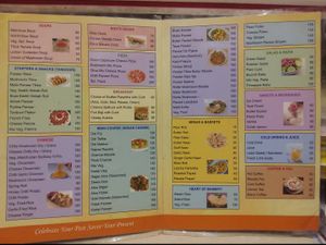 Menu at Chandan's Melting Pot in Samba