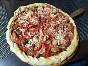 Pizza at Vegano Hooligano - Bohdana in Kyiv