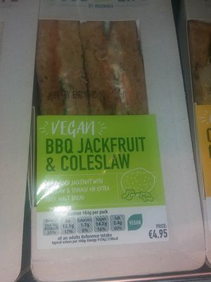 Vegan sandwich at Insomnia Coffee Company - Heuston Station in Dublin