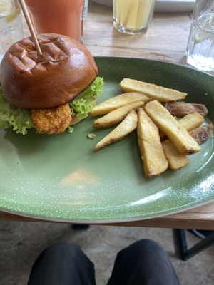 Kids vegan nugget burger meal  at Hans im Glück in Wiesbaden