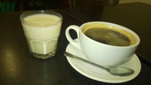 Americano and oat milk at Summerhill Country Cafe in Hartlepool