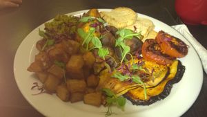 Vegan breakfast at Summerhill Country Cafe in Hartlepool