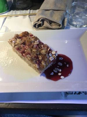Vegan Focaccia Cake with Nuts and Berries  at QuBe in Jesolo